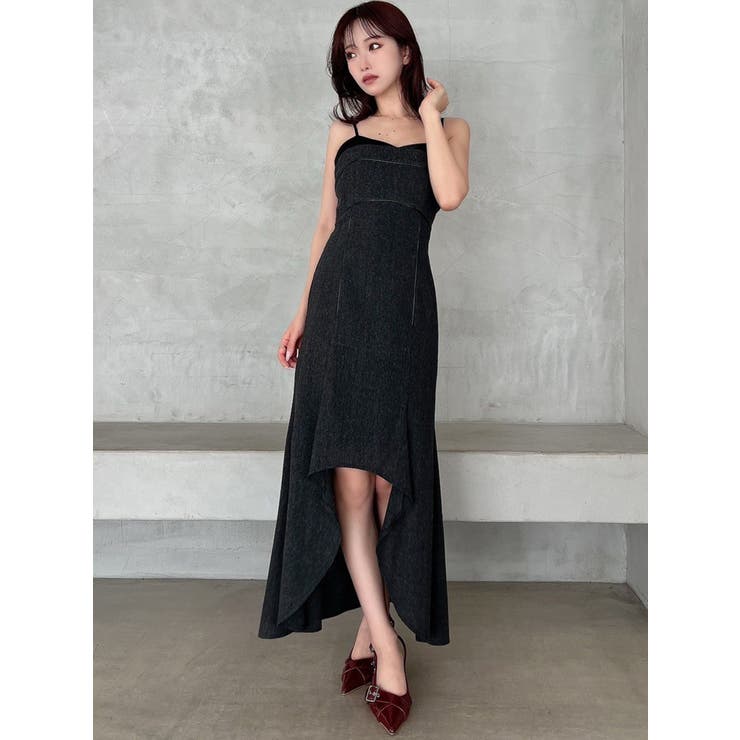 バイカラーアシンメトリーキャミワンピース | RESEXXY | 詳細画像11 