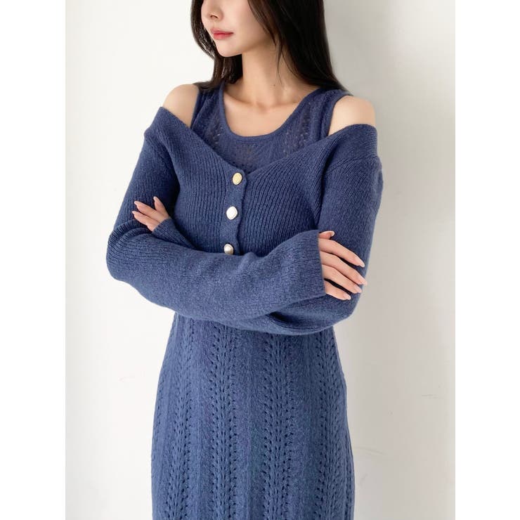 アンサンブルレースニットワンピース[品番：MKSW0066207]｜RESEXXY