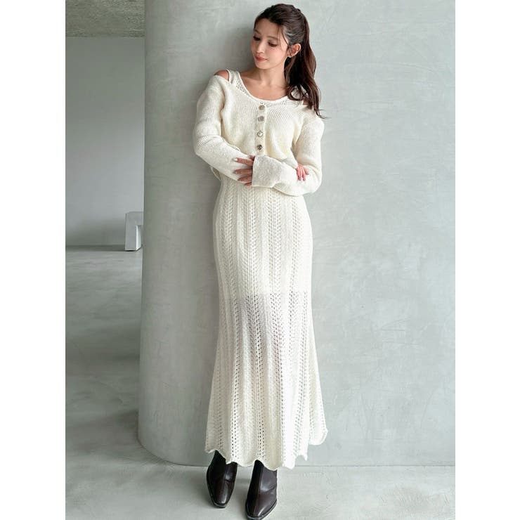 アンサンブルレースニットワンピース | RESEXXY | 詳細画像7 