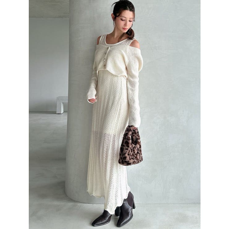 アンサンブルレースニットワンピース | RESEXXY | 詳細画像9 