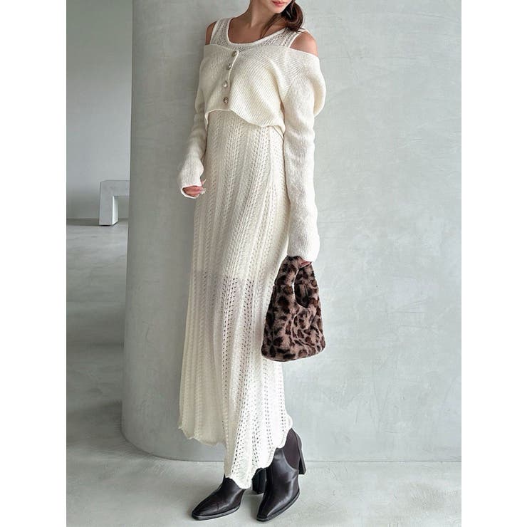 極美品✨RESEXXY リゼクシー アンサンブルレースニットワンピース アンサンブルレースニットワンピース[品番：MKSW0066207