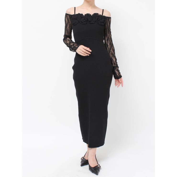 レースモチーフドッキンクニットワンピース | RESEXXY | 詳細画像35 