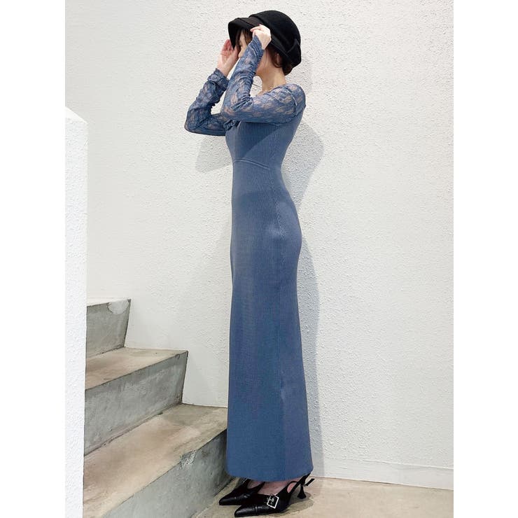 レースモチーフドッキンクニットワンピース | RESEXXY | 詳細画像7 