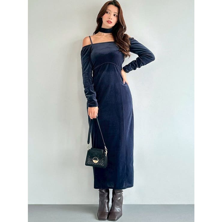 チョーカーベロアナローワンピース | RESEXXY | 詳細画像10 