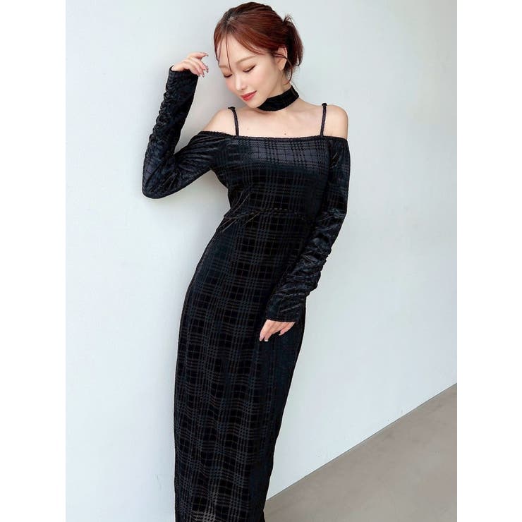 チョーカーベロアナローワンピース | RESEXXY | 詳細画像2 