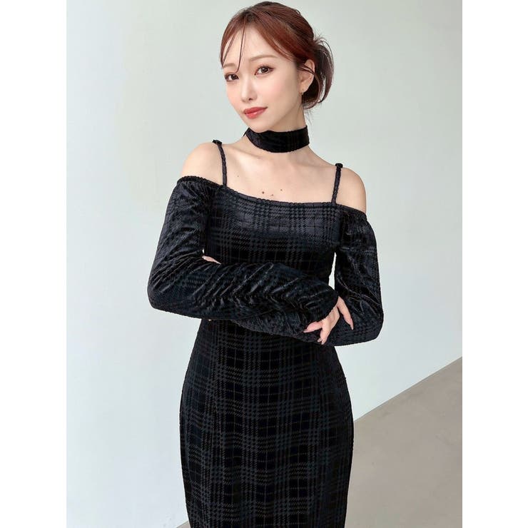 チョーカーベロアナローワンピース | RESEXXY | 詳細画像4 