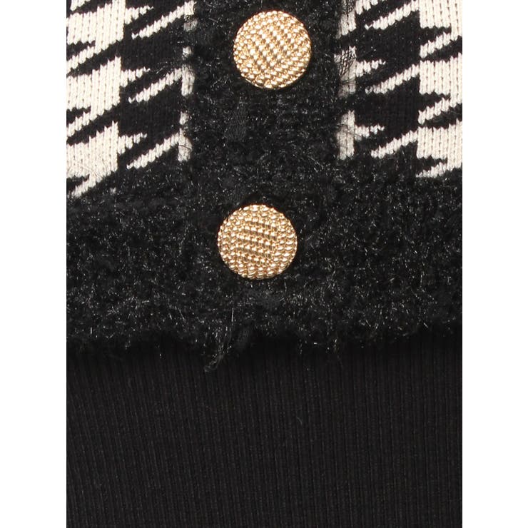 ハウンドトゥースアンサンブルミニワンピース[品番：MKSW0066558