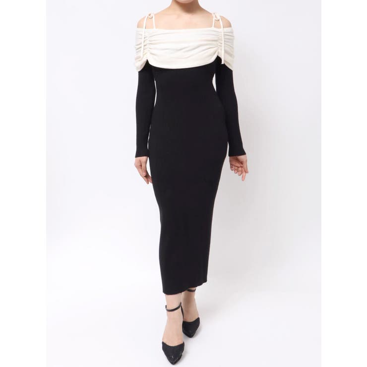 【骨格ストレート向け】バイカラーニットワンピース | RESEXXY | 詳細画像35 