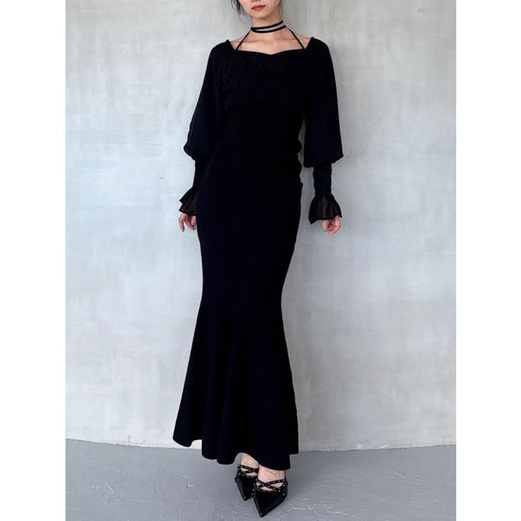 ブラック | チョーカードッキングマーメイドワンピース | RESEXXY