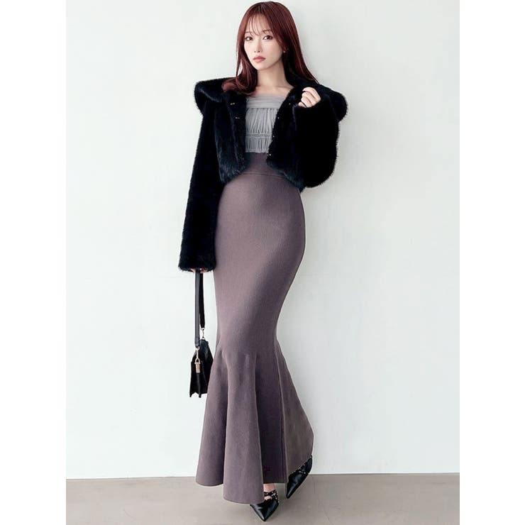 【骨格ウェーブ向け】ドッキングオフショルリボンワンピース | RESEXXY | 詳細画像10 