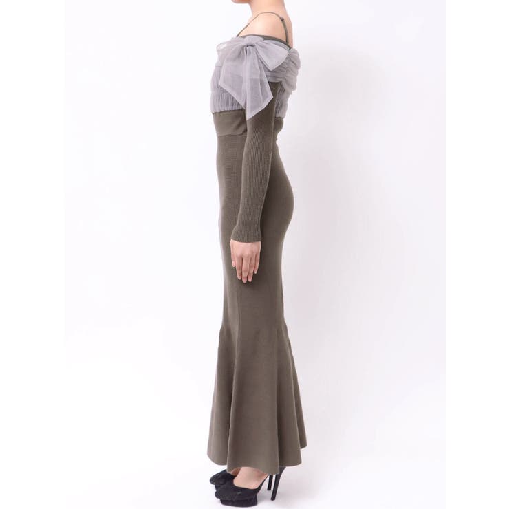 【骨格ウェーブ向け】ドッキングオフショルリボンワンピース | RESEXXY | 詳細画像29 