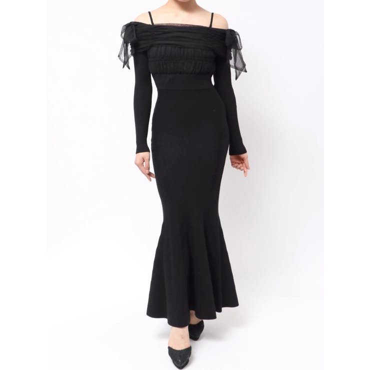 【骨格ウェーブ向け】ドッキングオフショルリボンワンピース | RESEXXY | 詳細画像41 