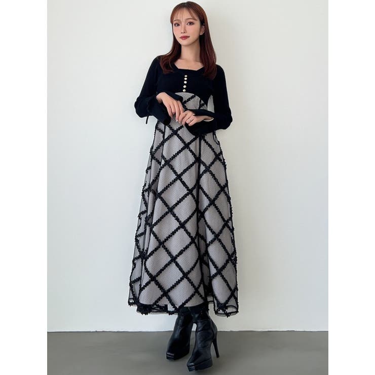 ドッキングニットフレアワンピース[品番：MKSW0067048]｜RESEXXY