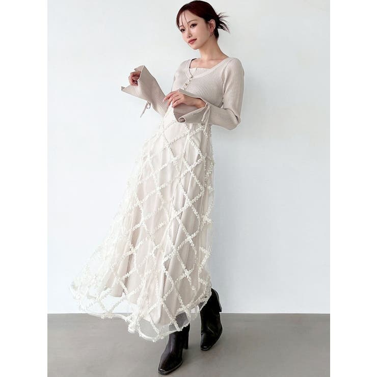 ドッキングニットフレアワンピース[品番：MKSW0067048]｜RESEXXY