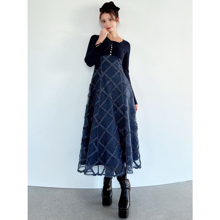 RESEXXY 新作 ドッキングニットフレアワンピース ドッキングニットフレアワンピース[品番：MKSW0067048]｜RESEXXY