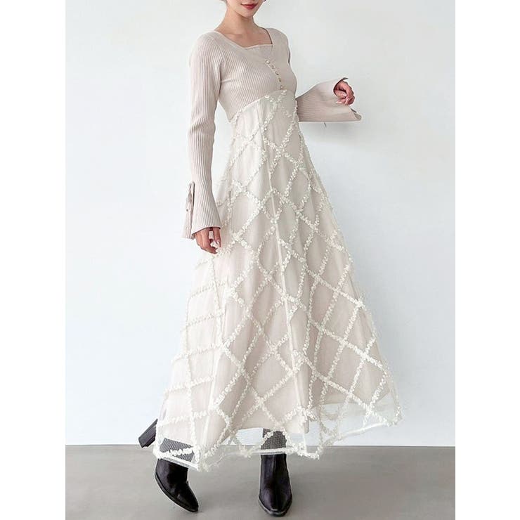 ドッキングニットフレアワンピース[品番：MKSW0067048]｜RESEXXY