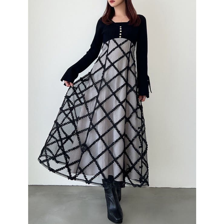 ドッキングニットフレアワンピース[品番：MKSW0067048]｜RESEXXY