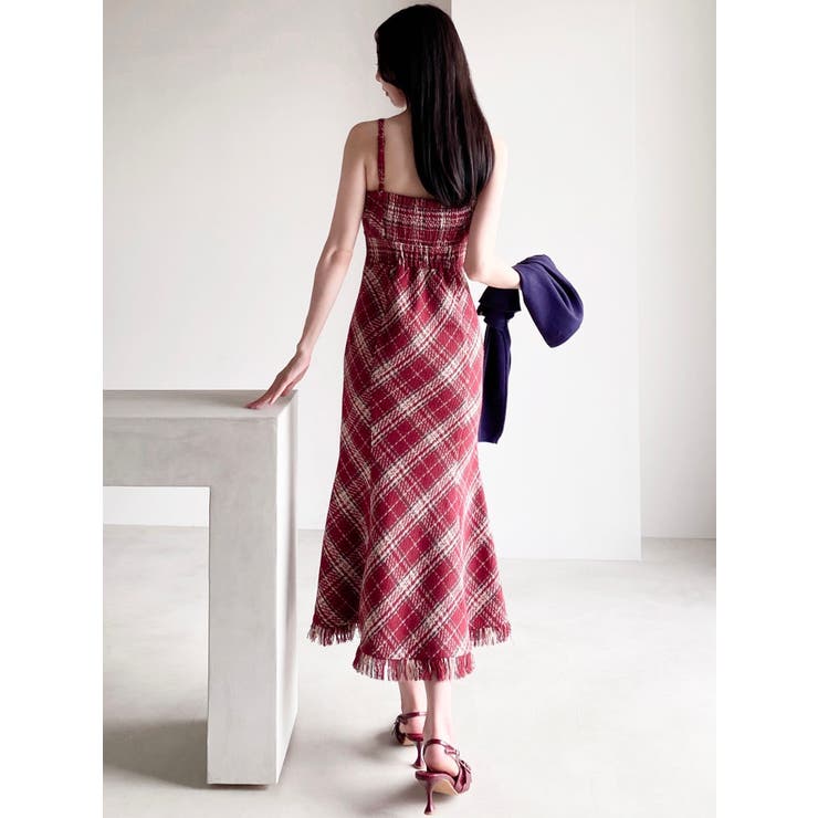 バイアスチェックビスチェワンピース[品番：MKSW0066211]｜RESEXXY