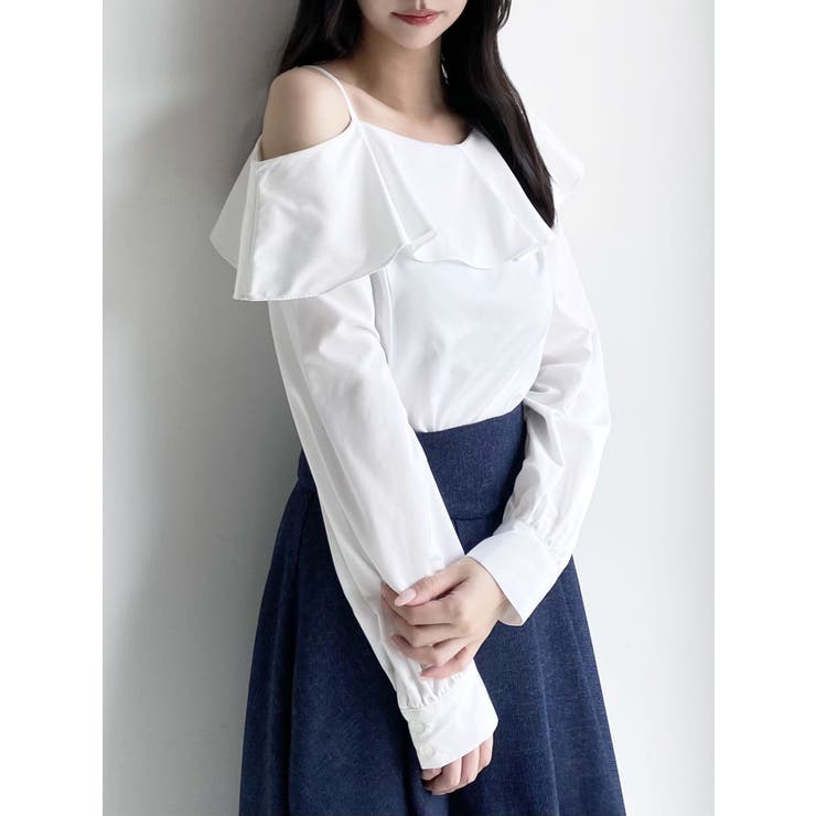 アシンメトリーラッフルブラウス | RESEXXY | 詳細画像12 