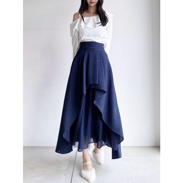 アシンメトリーラッフルブラウス | RESEXXY | 詳細画像13 