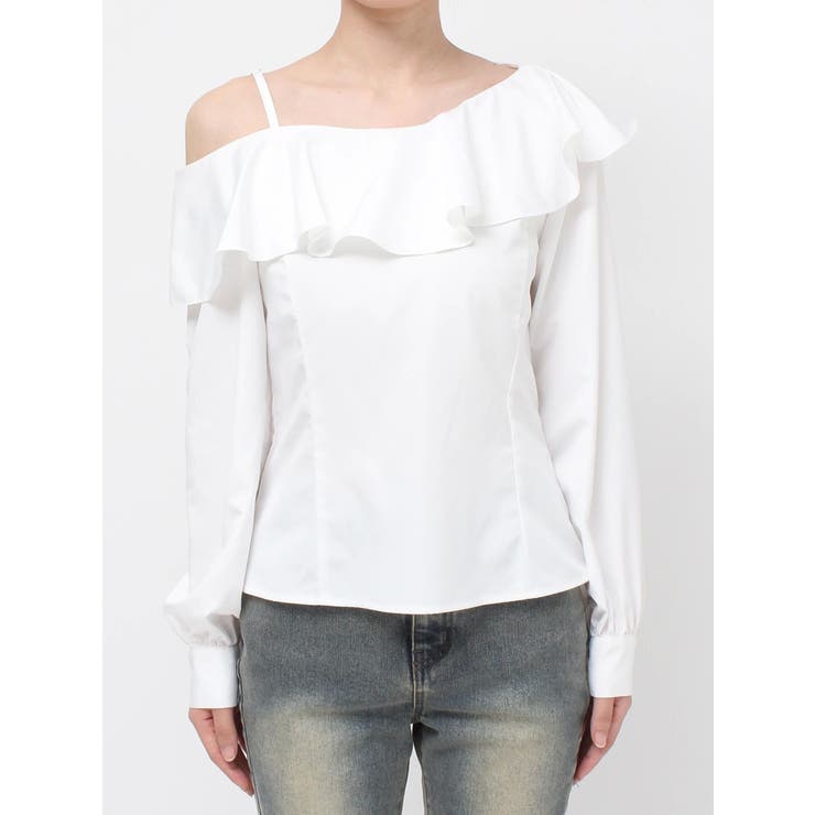 アシンメトリーラッフルブラウス | RESEXXY | 詳細画像15 