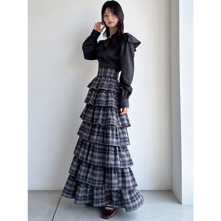 アシンメトリーラッフルブラウス | RESEXXY | 詳細画像5 