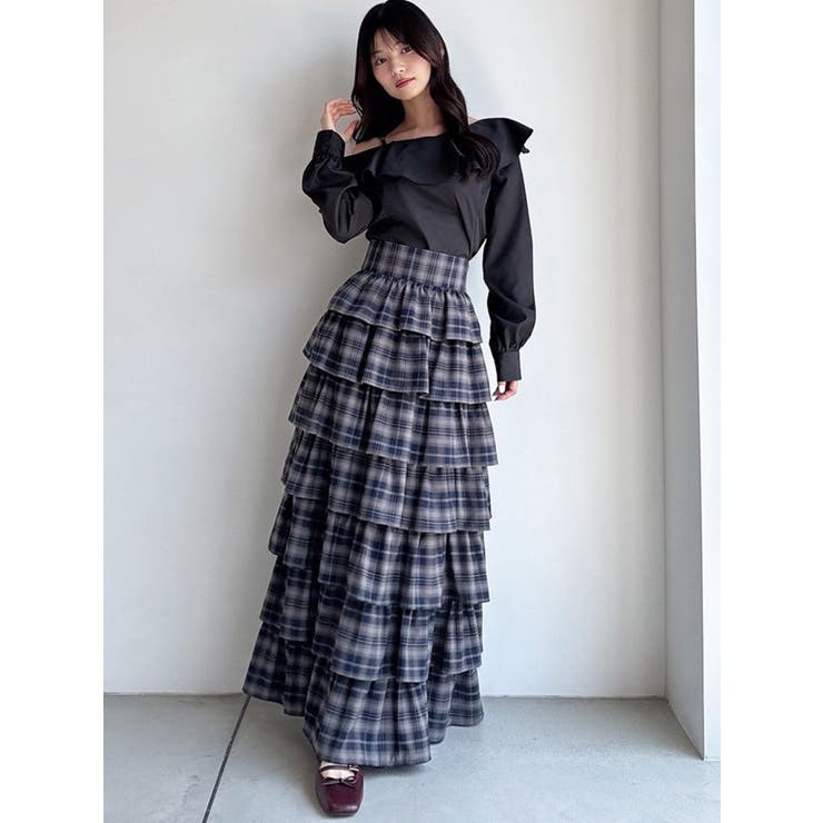 アシンメトリーラッフルブラウス | RESEXXY | 詳細画像6 