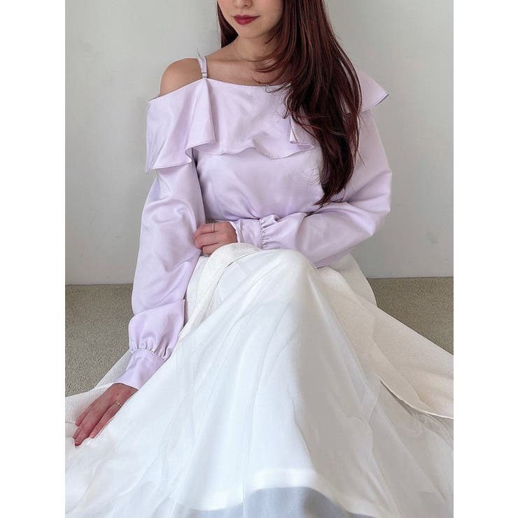 アシンメトリーラッフルブラウス | RESEXXY | 詳細画像7 