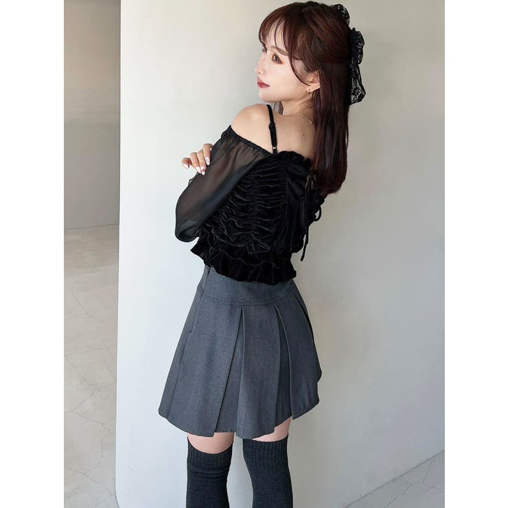 ギャザーベロアペプラムブラウス | RESEXXY | 詳細画像15 