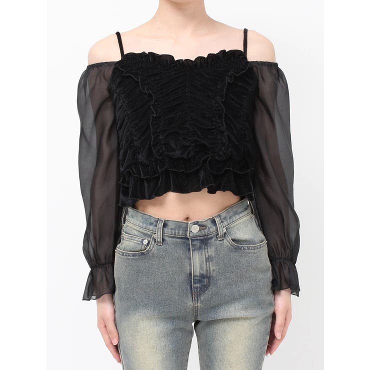 ギャザーベロアペプラムブラウス | RESEXXY | 詳細画像27 