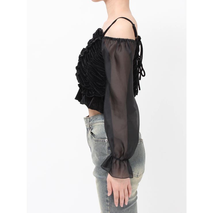 ギャザーベロアペプラムブラウス | RESEXXY | 詳細画像28 