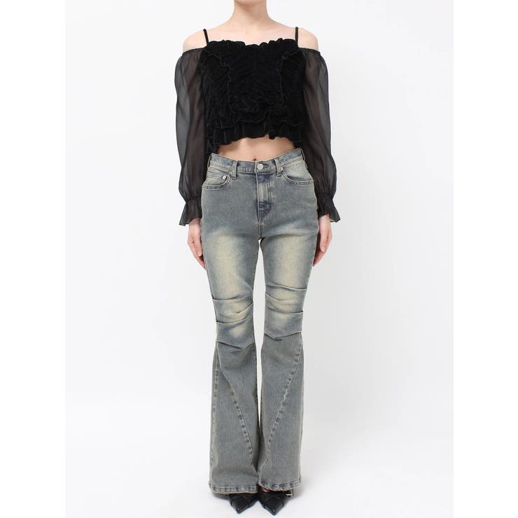 ギャザーベロアペプラムブラウス | RESEXXY | 詳細画像34 