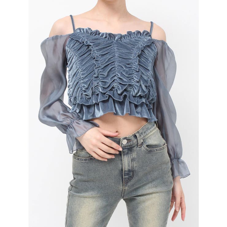 ギャザーベロアペプラムブラウス | RESEXXY | 詳細画像40 