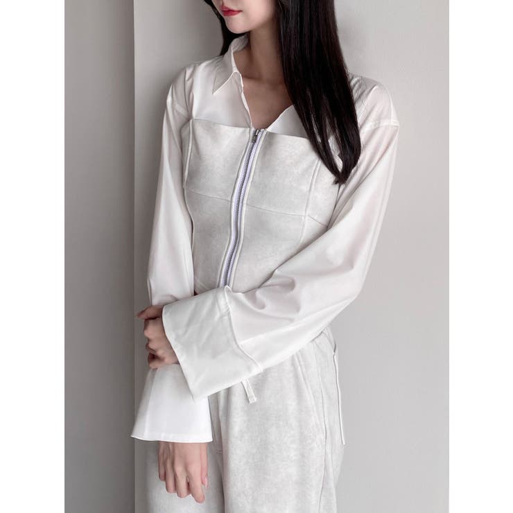 スウェットビスチェドッキングシャツ【セットアップ着用可能】 | RESEXXY | 詳細画像14 