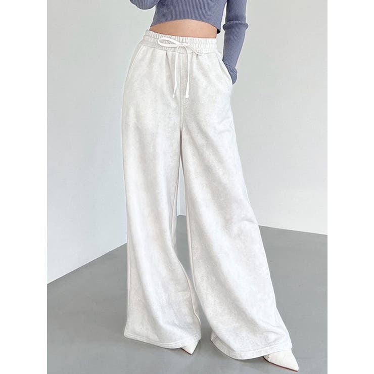 ワイドレッグスウェットパンツ【セットアップ着用可能】[品番