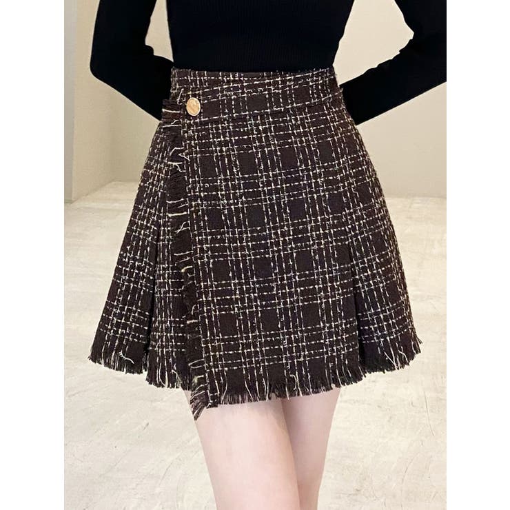 ツイードラップミニスカート[品番：MKSW0066214]｜RESEXXY（リゼクシー