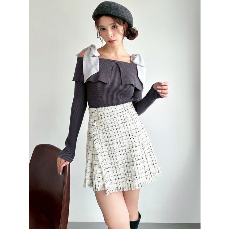 ツイードラップミニスカート | RESEXXY | 詳細画像2 