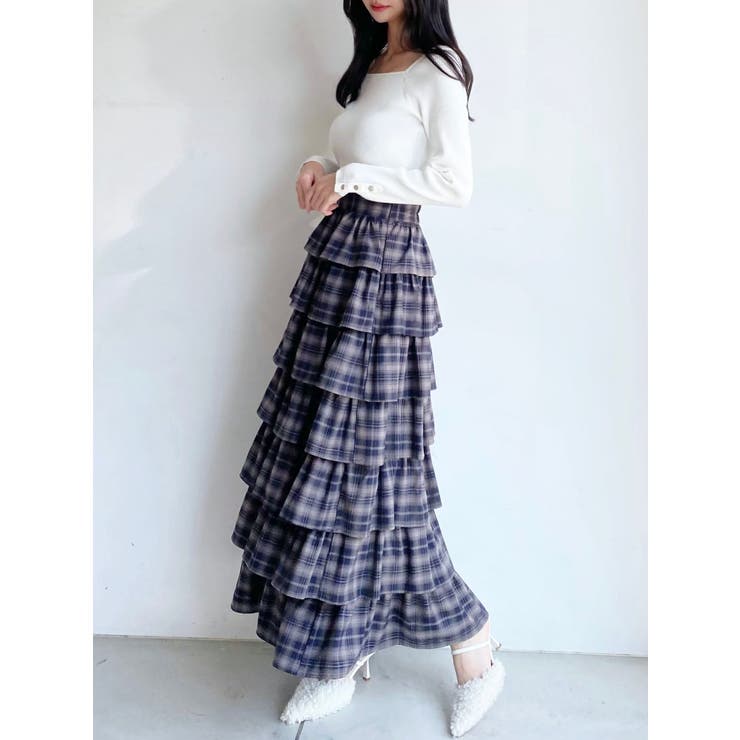 オーバーラップフリルスカート[品番：MKSW0065971]｜RESEXXY