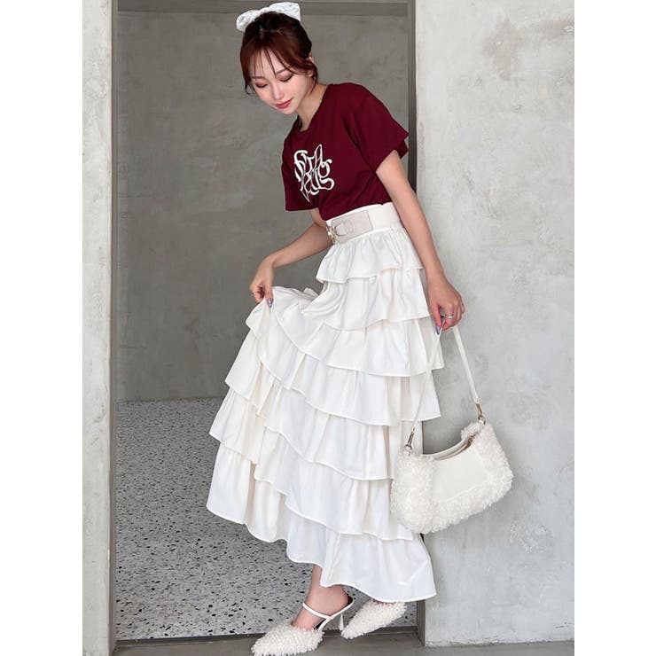 オーバーラップフリルスカート[品番：MKSW0065971]｜RESEXXY