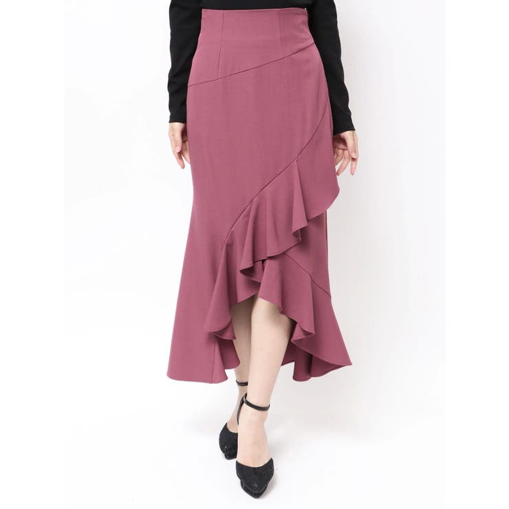 MIRACLE★CANDYスカート　アカ ラッフル切替マーメイドスカート[品番：MKSW0066863]｜RESEXXY