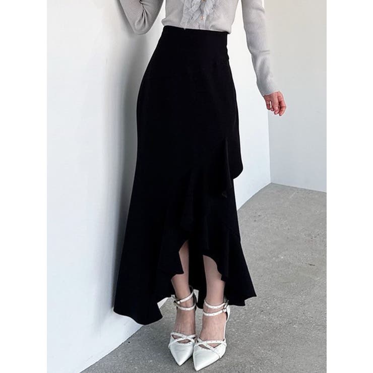 ブラック | ラッフル切替マーメイドスカート | RESEXXY