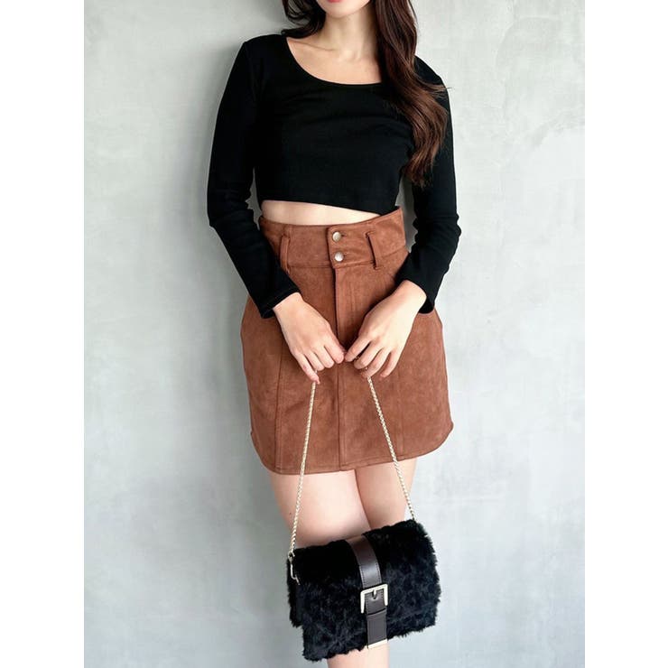 ブラウン | ハイウエストミニスカート【セットアップ着用可能】 | RESEXXY