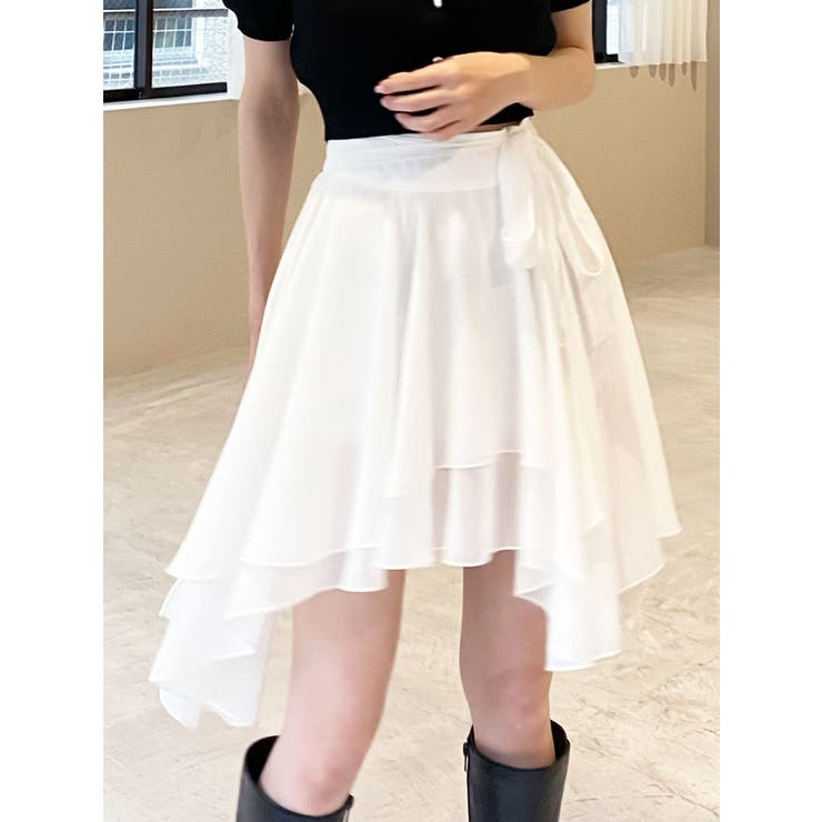 ホワイト | ランダムヘムミニスカート | RESEXXY