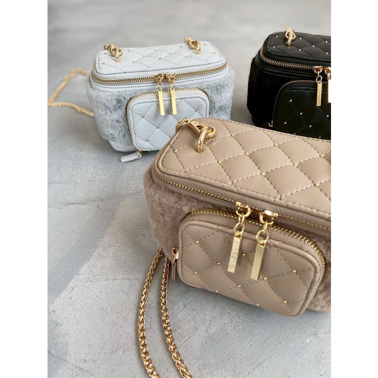 フロントポケットエコファーバニティバッグ | RESEXXY | 詳細画像3 