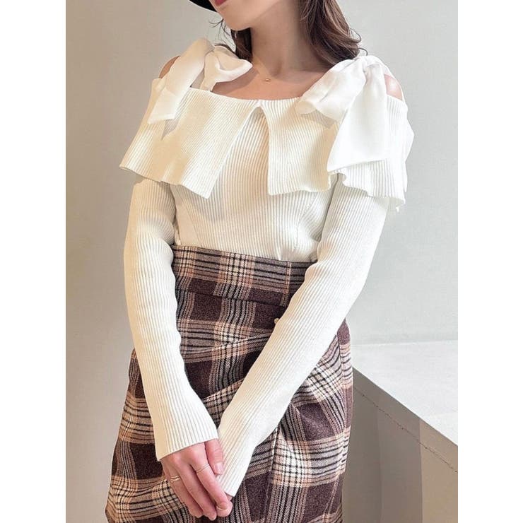 ボリュームリボンニットトップス | RESEXXY | 詳細画像1 