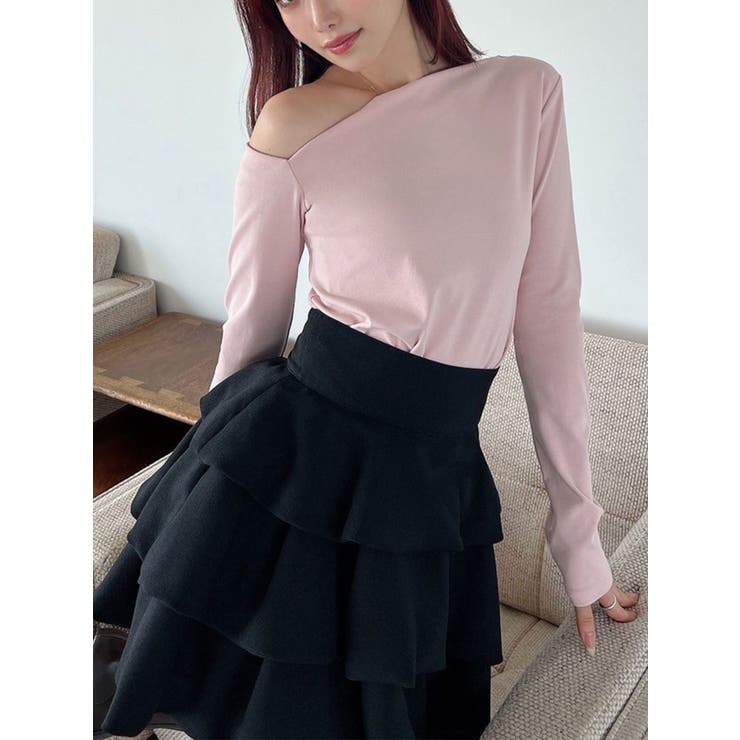 ピンク | ワンショルネックTシャツ | RESEXXY