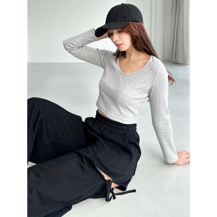 UネックロングTシャツ[品番：MKSW0066566]｜RESEXXY（リゼクシー