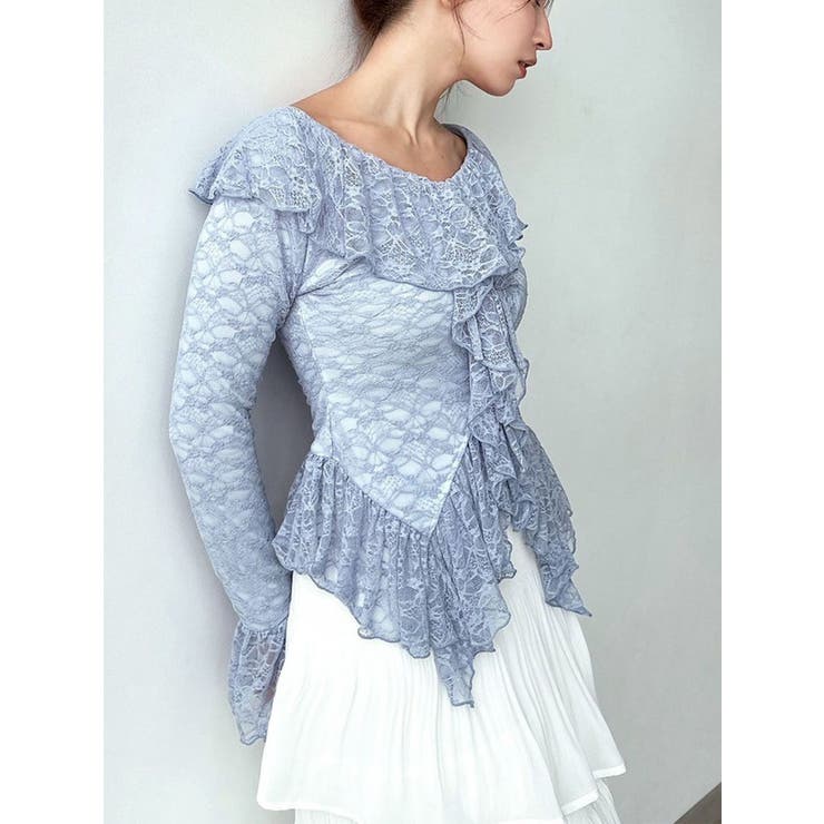 ブルー | ラッフルレーストップス | RESEXXY