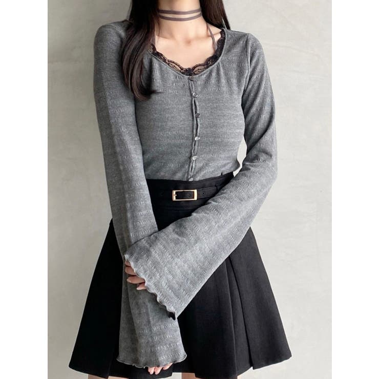 フロントクロスカットリブトップス[品番：MKSW0066569]｜RESEXXY