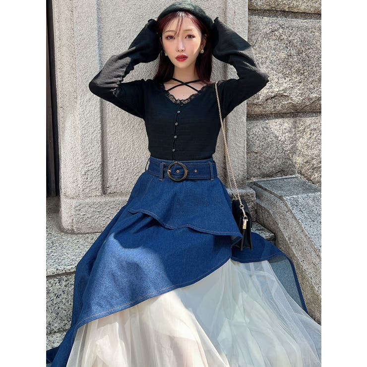 フロントクロスカットリブトップス[品番：MKSW0066569]｜RESEXXY